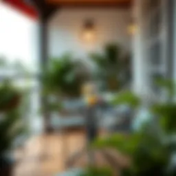 Elegant round bistro set in a cozy balcony setting