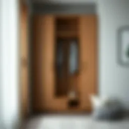 Modern coat hanger cabinet showcasing minimalistic design