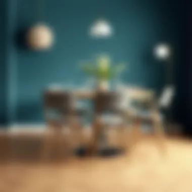 Functional counter height chairs arranged around a chic dining table