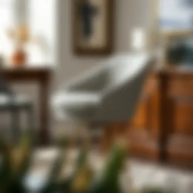 Elegant counter height chair showcasing rich upholstery and swivel design