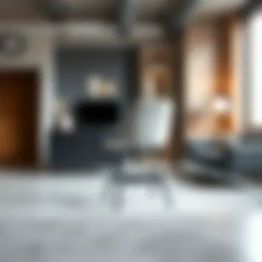 Contemporary counter height chair displayed in a stylish urban apartment