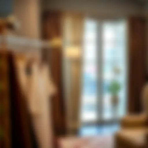 Elegant curtain rod display showcasing various styles