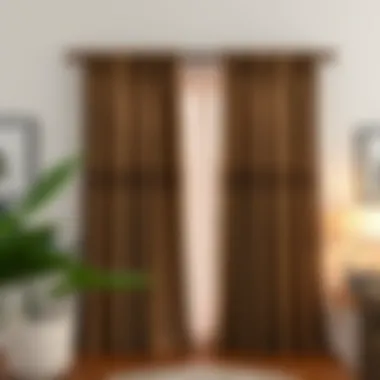 Aesthetic Curtain Arrangement Aesthetic arrangement of curtains enhancing interior decor