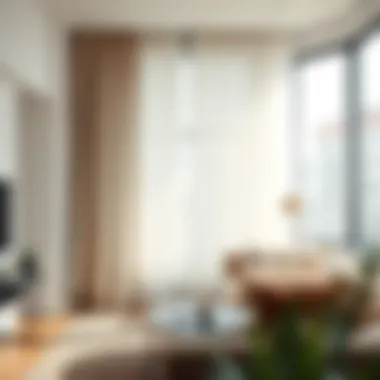 Elegant Modern Curtain Design Elegant modern curtain design in an urban apartment setting