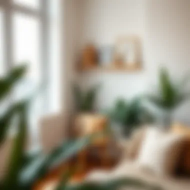 Cozy corner showcasing minimalistic decor items