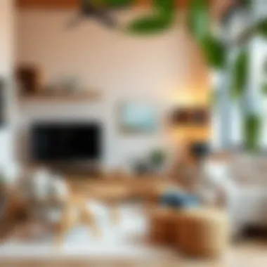 Stylish arrangement of compact furniture and decor