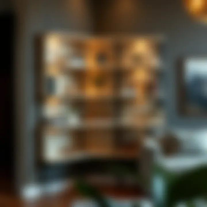 Space-Saving Elegance: Corner Shelving Designs Stylish corner shelving unit maximizing space use