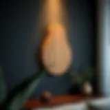 Elegant wooden wall mount showcasing minimalist design