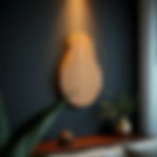 Elegant wooden wall mount showcasing minimalist design