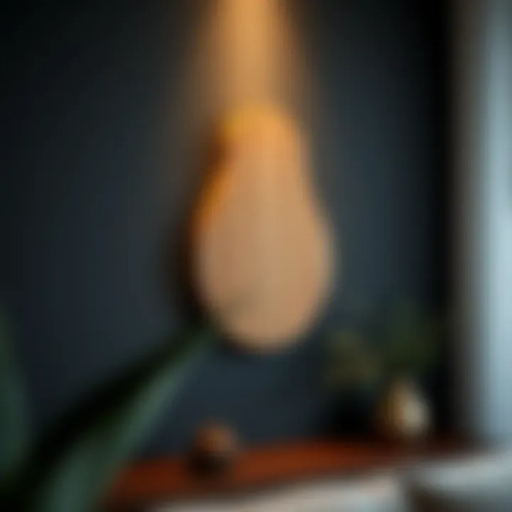 Elegant wooden wall mount showcasing minimalist design