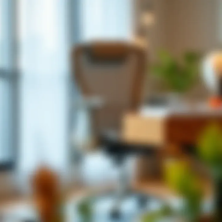 Elegant ergonomic desk chair with lumbar support