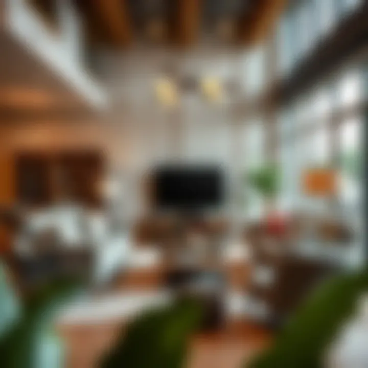 A modern living room featuring stylish Douglasville furniture pieces that enhance urban aesthetics.