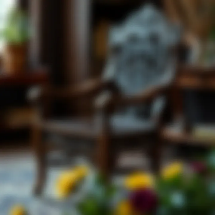 A beautifully crafted wooden chair showcasing intricate designs from Douglasville.