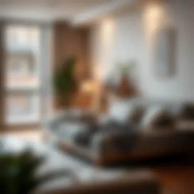 Versatile usage of extendable daybeds in a small apartment