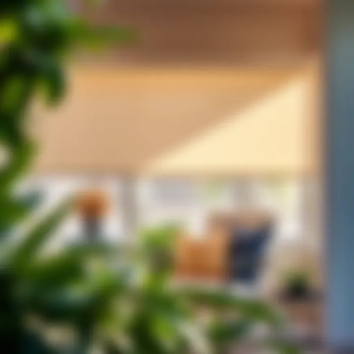 Stylish installation of sun shades at a front entrance