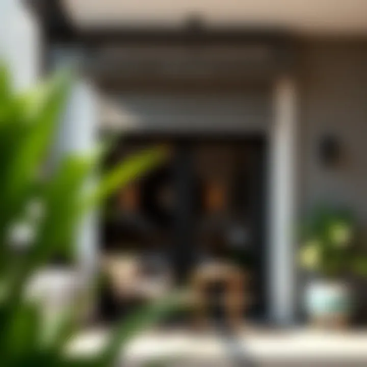 Blending front door sun shades with urban aesthetics