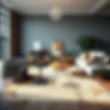 Stylish 2 x 3 throw rug in a modern living room