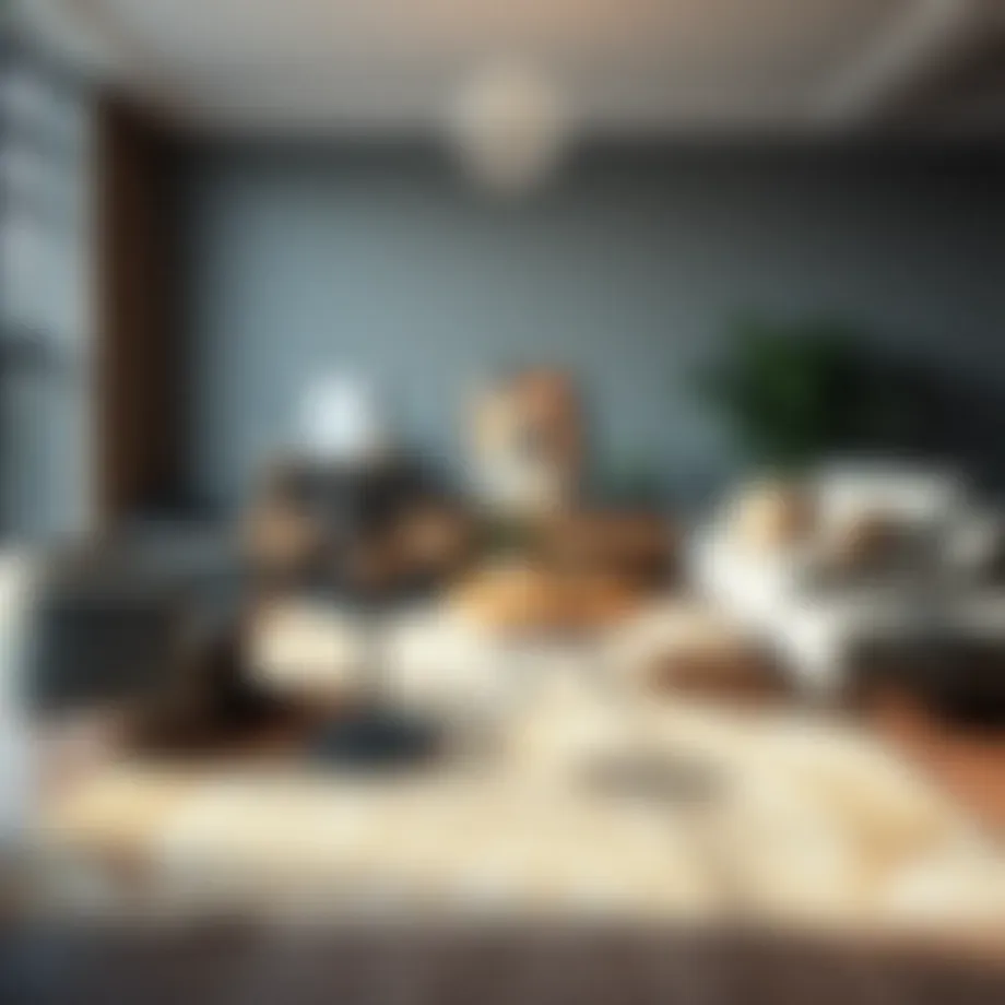 Stylish 2 x 3 throw rug in a modern living room