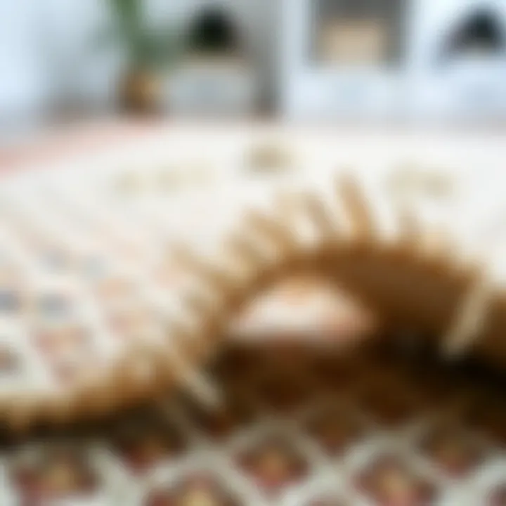 Close-up of textured 2 x 3 throw rug showcasing material