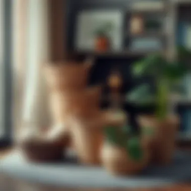 Different styles of deep baskets enhancing home interior