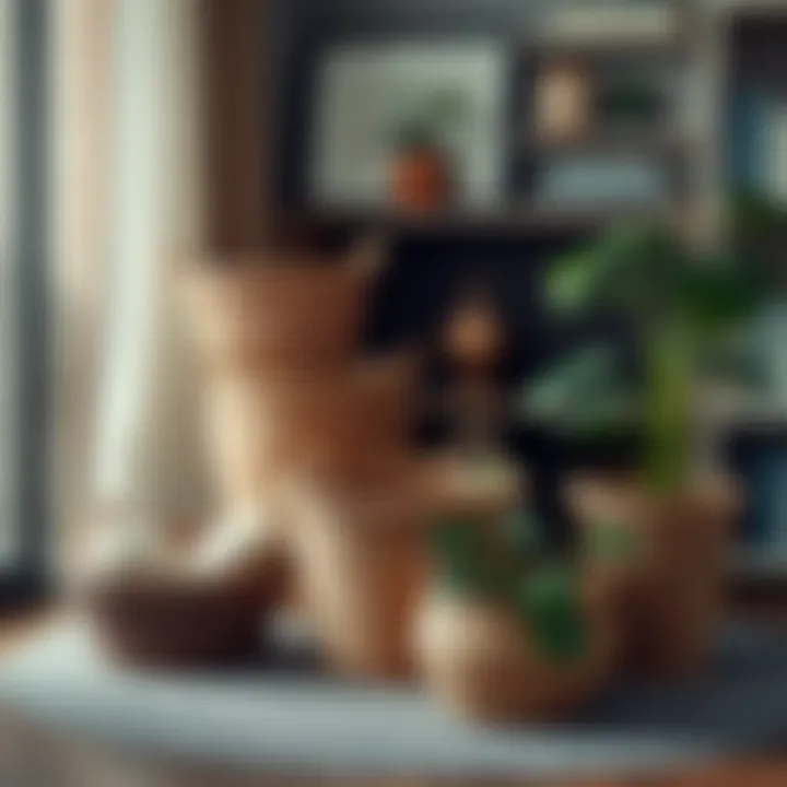 Different styles of deep baskets enhancing home interior