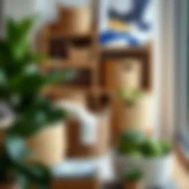 Organizational tips featuring deep baskets in a modern home