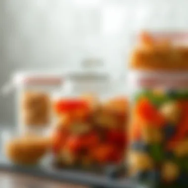 Detailing the Beauty of Glass Food Storage Close-up of glass food storage container details