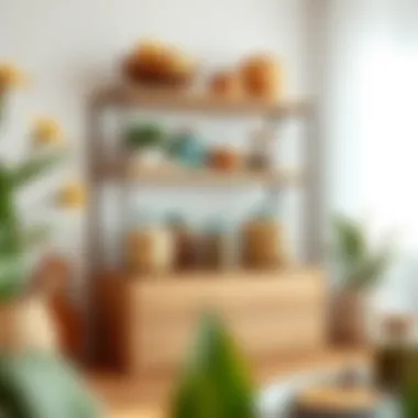 Eco-Friendly Storage: The Fusion of Glass and Wood Eco-friendly storage solution with glass and wood