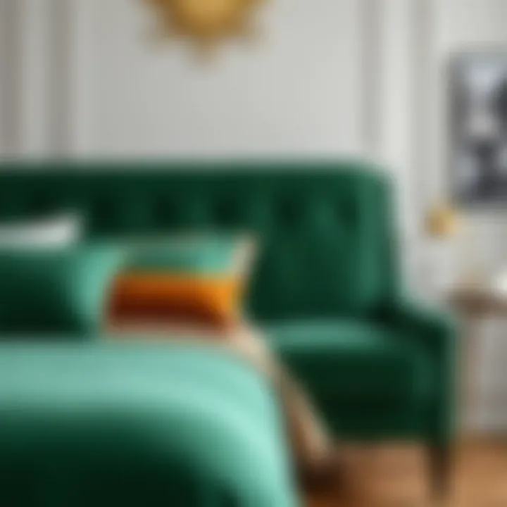 Maintenance of green velvet upholstery