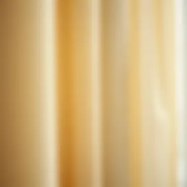 Close-up of fabric texture of khaki sheer curtains