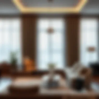 Elegant khaki sheer curtains enhancing a modern living room