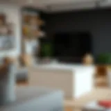 Stylish large white storage box with lid in a modern living room setting