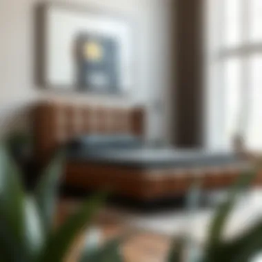 Contemporary Leather Design Stylish leather bed frame with contemporary design features