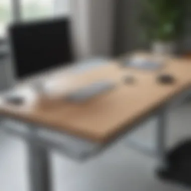 Ergonomic Innovations in Lift Table Desks Close-up of ergonomic features on a lift table desk