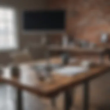 Variety of materials used in lift table desk construction