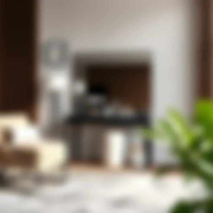 Contemporary dressing table integrated in urban living space