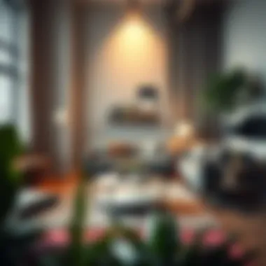 Functional furniture arrangement in an urban apartment