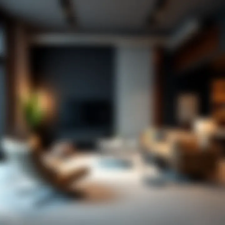 Stylish living room setup featuring modern furniture