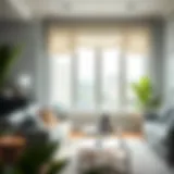 Elegant Nautica valance in a modern living room setting