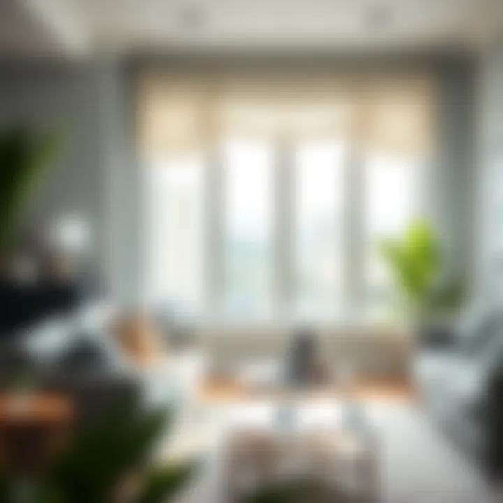 Elegant Nautica valance in a modern living room setting