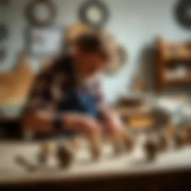 Artisan crafting unique knobs by hand