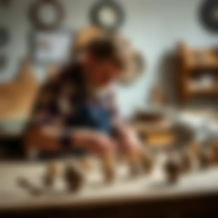 Artisan crafting unique knobs by hand