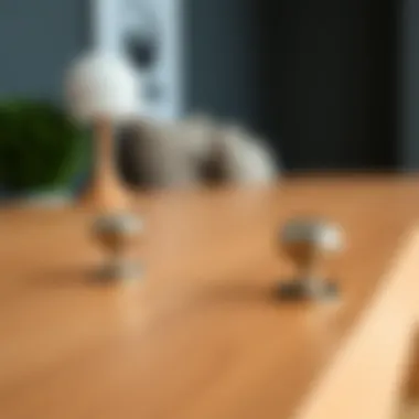 Modern furniture with elegant knobs installed