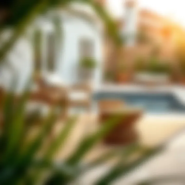 Durable outdoor rug placed near a pool area