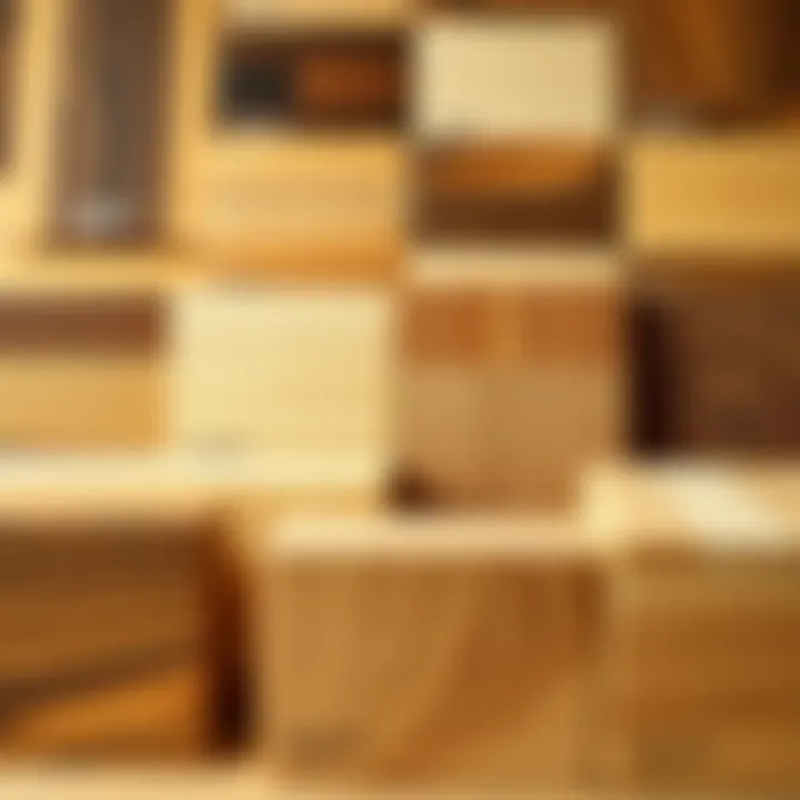 Assorted wood types displayed to highlight the variety for butcher block surfaces