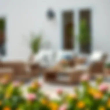 Rattan garden furniture set showcasing durability and elegance