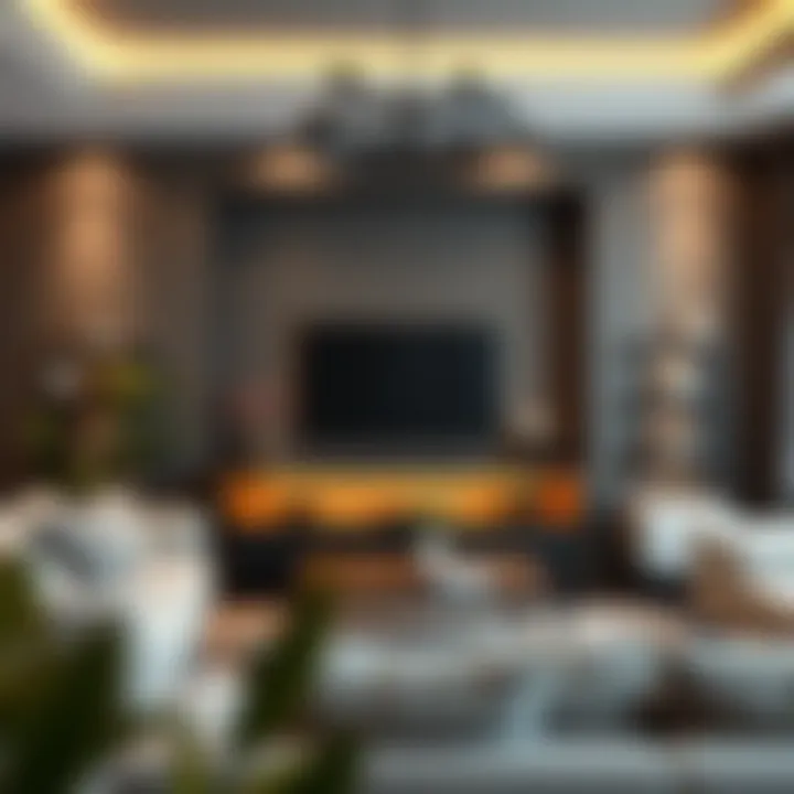 Cozy multimedia space showcasing decor integration