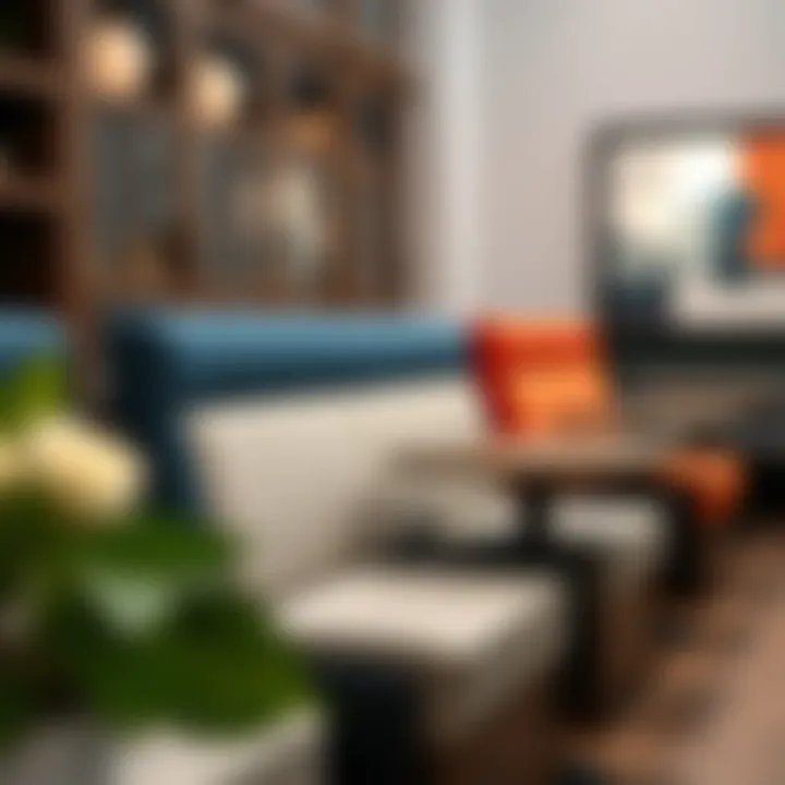 Customized Fabric and Color Solutions Customized booth seating showcasing various fabric and color options