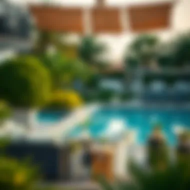 Sophisticated Sun Deck Furniture Arrangement Elegant sun deck furniture arrangement by the poolside