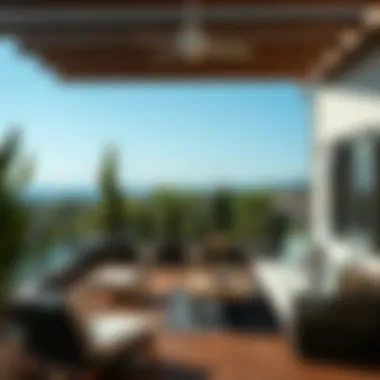 Chic Sun Deck Ideal for Social Gatherings Stylish sun deck area ideal for social gatherings